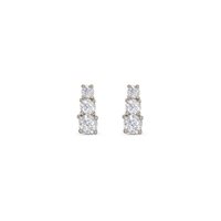 Orecchini Dilvdò Donna Drop Stud in Argento Zircone ORTRBB